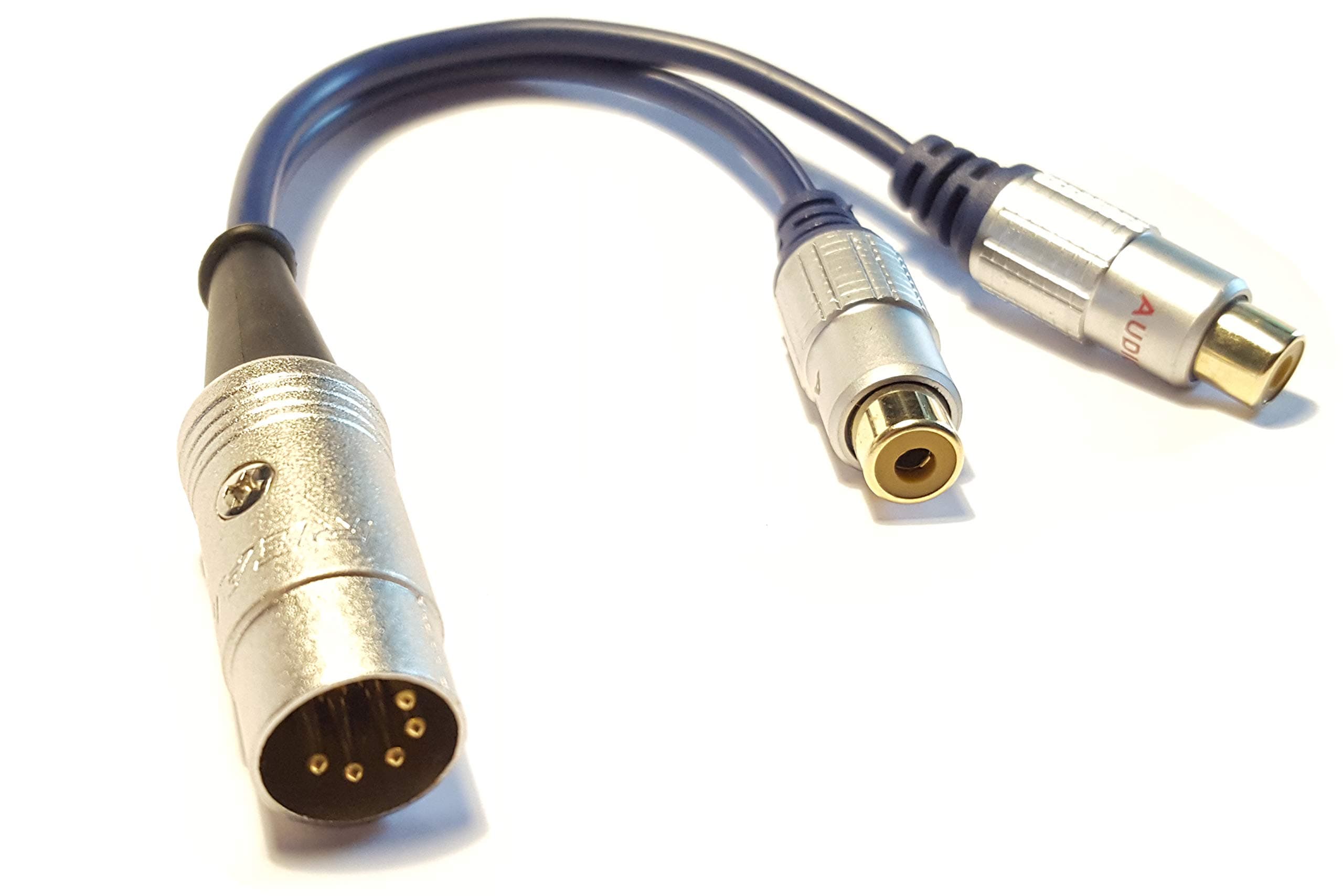 5 Pin DIN to 2 x RCA Phono Sockets Interconnect Cable for Naim/Quad by CoolNovelties