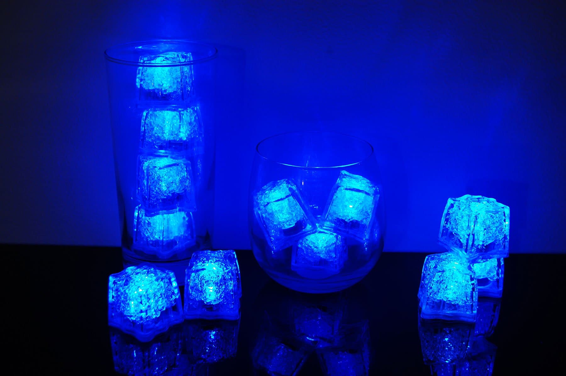 Brand 3 Mode Blue Light up LED Ice Cubes (12)