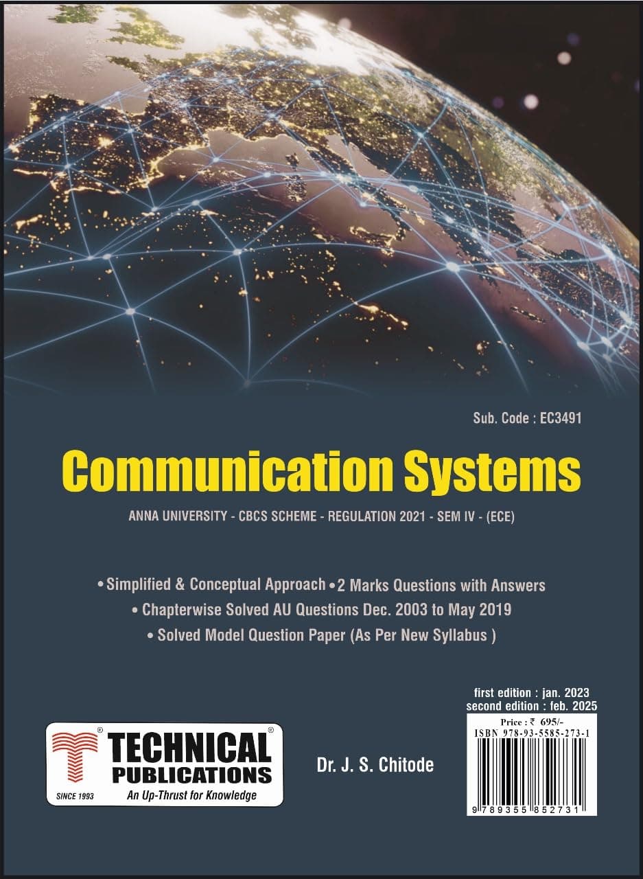 Communication Systems for BE Anna University R21CBCS (IV - ECE - EC3491)