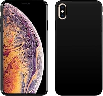 Case Creation Non Slip Shock Absorption Black Silicone Case -Multi Layer Bumper Cushion Case - Perfect Non Slip Design Grip case for Apple iPhone Xs Max (Real Black)