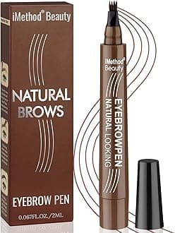 iMethod Eyebrow Pen - Upgrade Eyebrow TattooPen, Eyebrow Makeup, Long Lasting, Waterproof and Smudge-proof, Black Brown