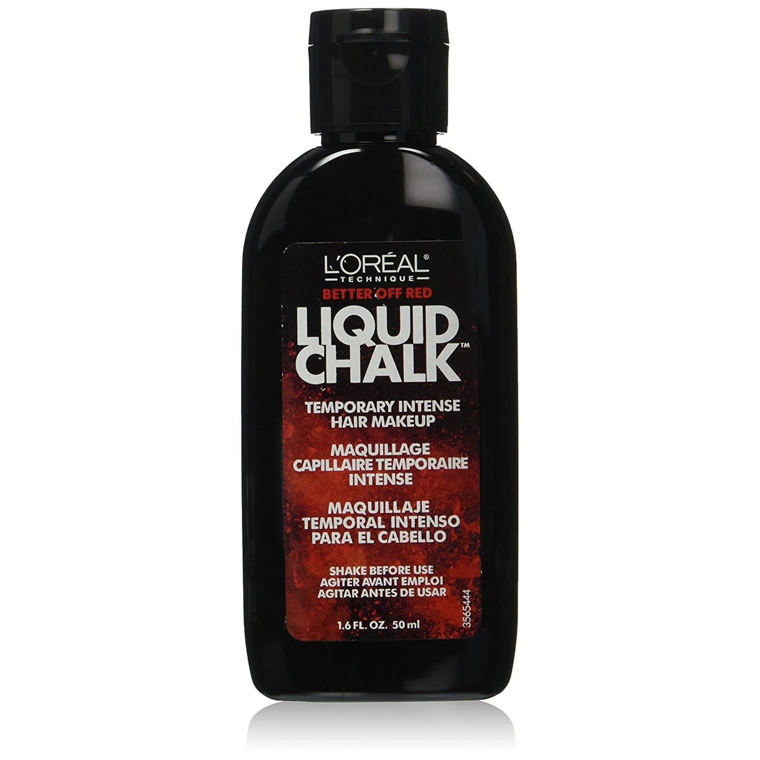 Loreal Liquid Chalk Hair Makeup - Better Off Red 1.6 Ounce (47ml) (3 Pack)