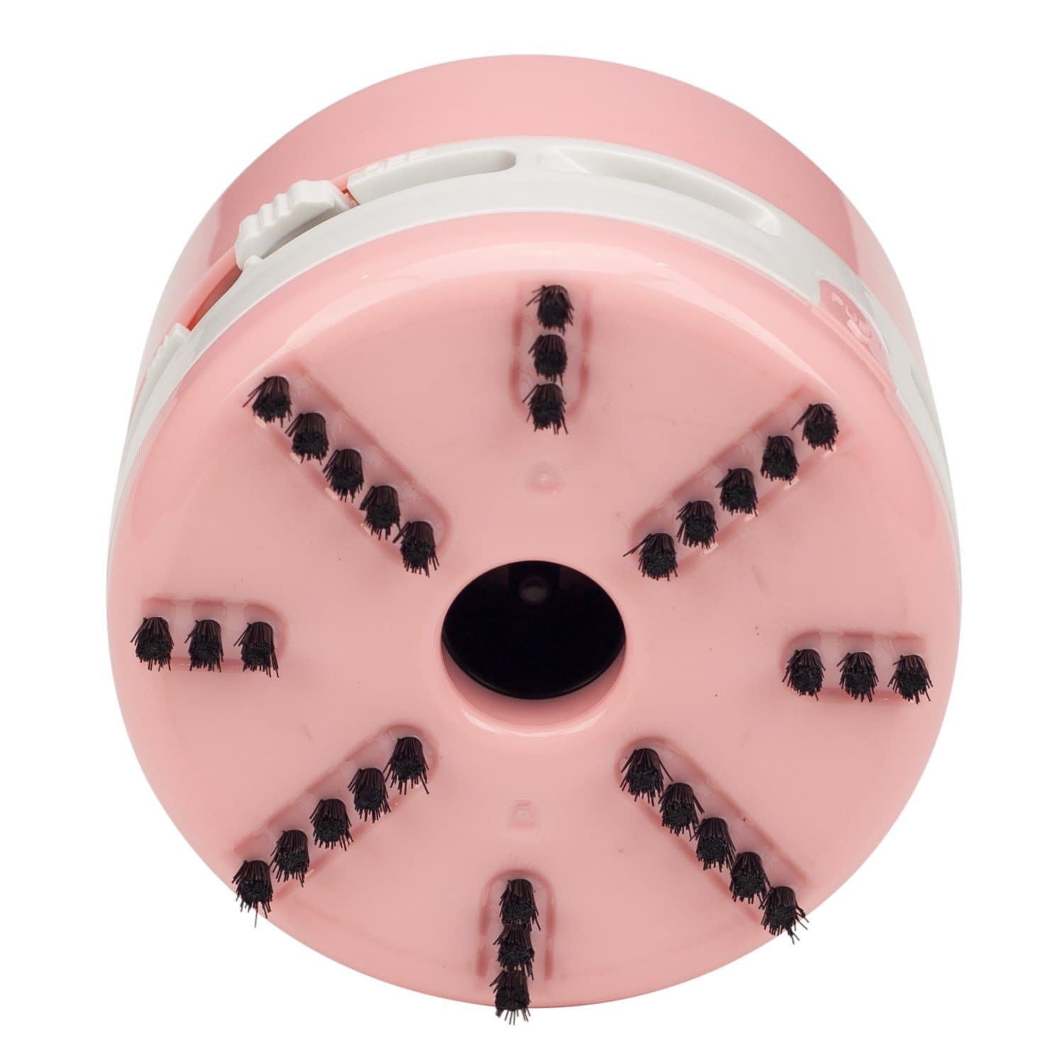 Mini Desktop Portable Handheld Cordless Tabletop Crumb Sweeper Vacuum Cleaner Battery Operated (Pink/White)