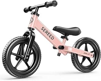 Toddler Balance Bike 2 Year Old, No Pedal Kids Toy Bike for 2-5 Years Old, Tool-Free Adjustment, Gift for 2-3 Girls, Customize Plate with 3pcs Stickers (Pink)
