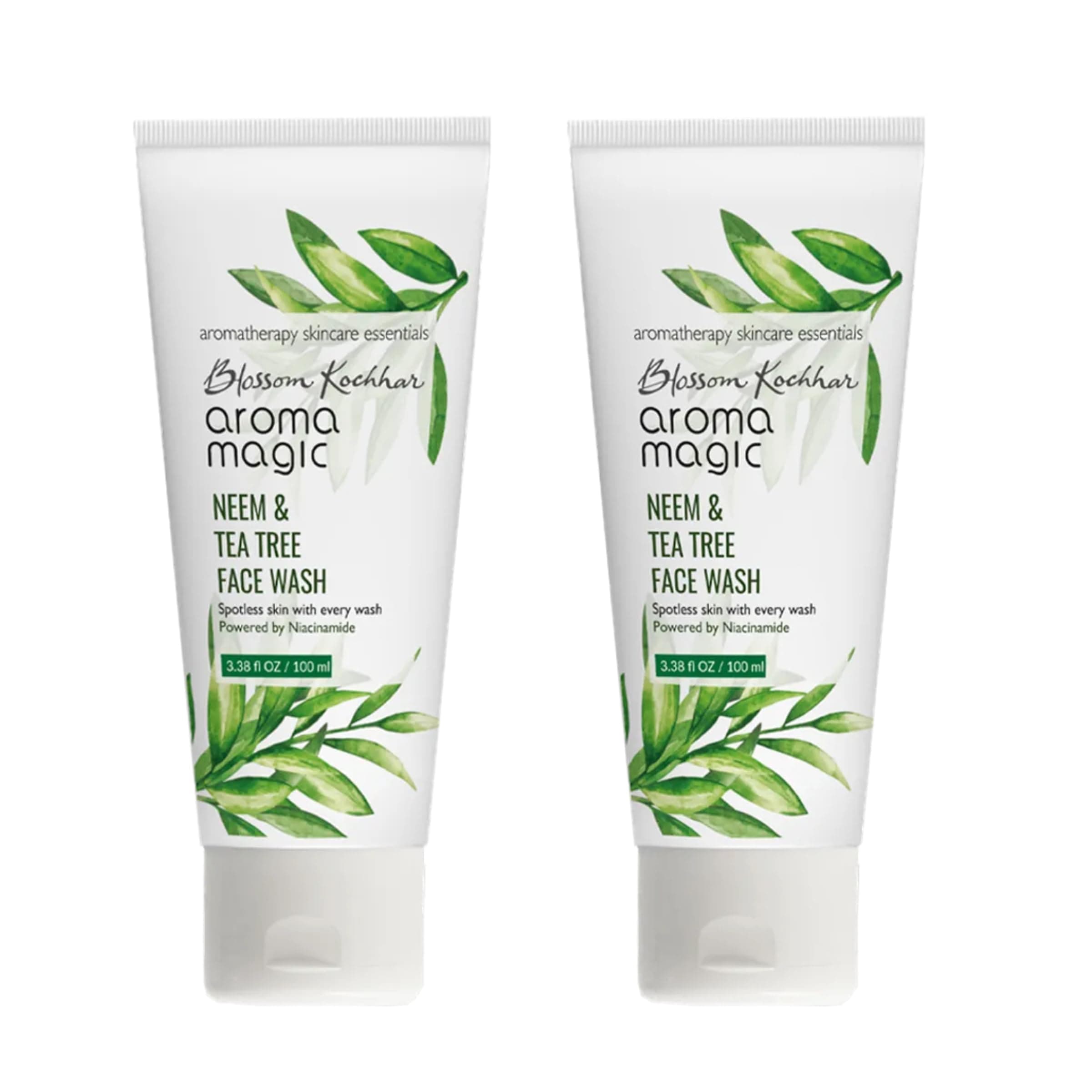 Neem & Tea Tree Face wash PWRD By 5% Niacinamide & Aloevera Gel| for Spotless & Soft Skin| Oily & Acne/Pimples Prone Skin| for Women & Men| 100 ml| pack of 2