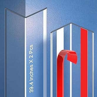 Clear Self-Adhesive Wall Corner Protectors-2 PCS of Corner Guards & Edge Protector for Baby, Furniture, Door, Tables, Cover Sharp Furniture, Easy to Install (3cmx100cm/1.18inx39.4in)