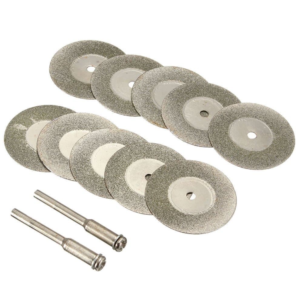 Diamond Cutting Wheel Cut Off Discs Coated Rotary Tools W/Mandrel 50mm for Dremel by Lukcase