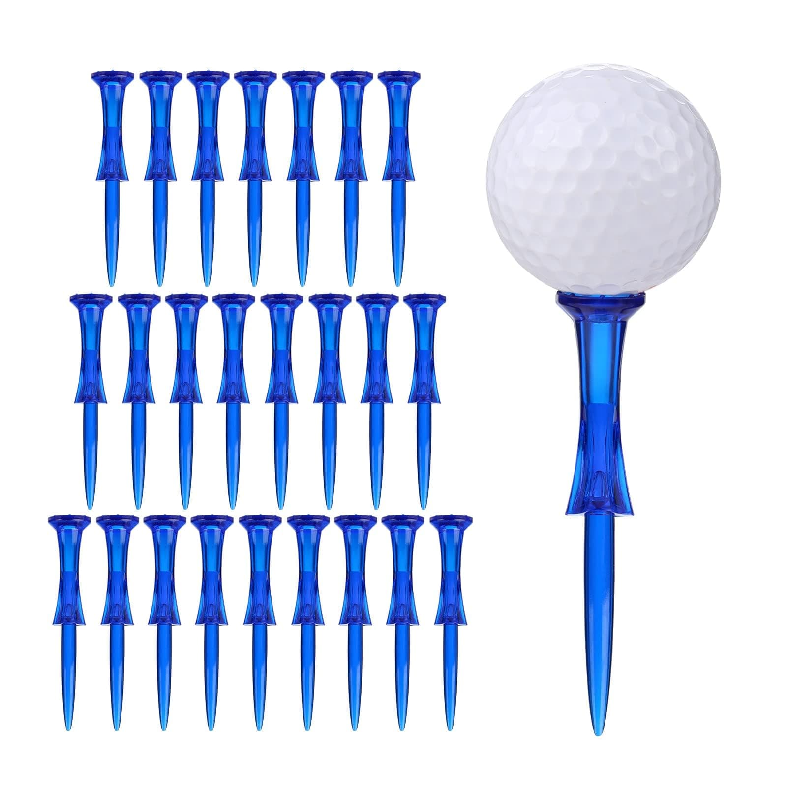 Golf Tees 3-1/4’’ 50 Count Plastic Golf Tees Reduced Friction & Side Spin Professional Unbreakable Golf Tees Durability and Stability Golf Tee