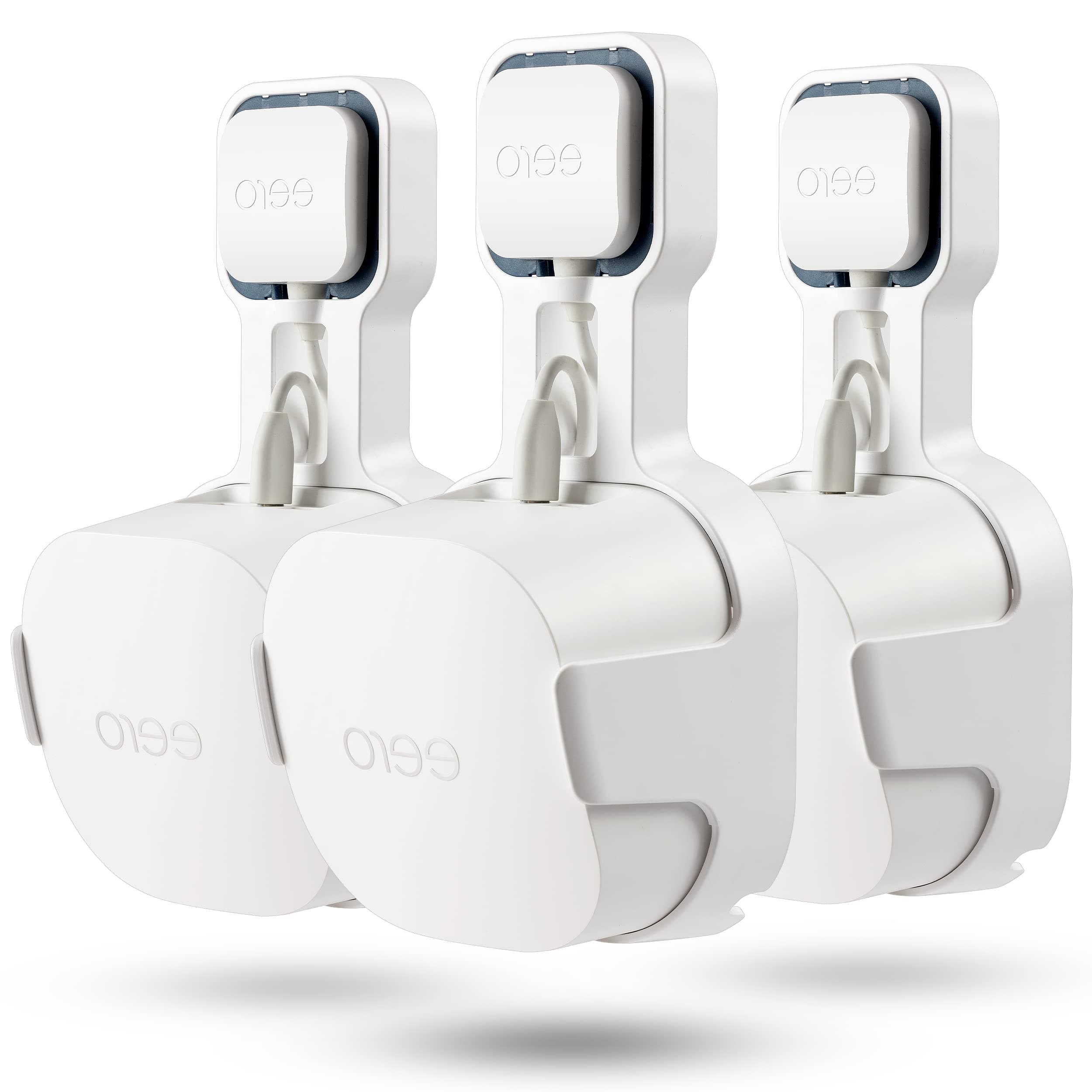 Wall Mount for Eero 6+ Dual-Band Mesh Wi-Fi 6+ Router, Sturdy Outlet Brackets Holder, Space Saving, Cord Management for Eero 6+ Plus Router Without Messy Wires and Screws (3Pack)