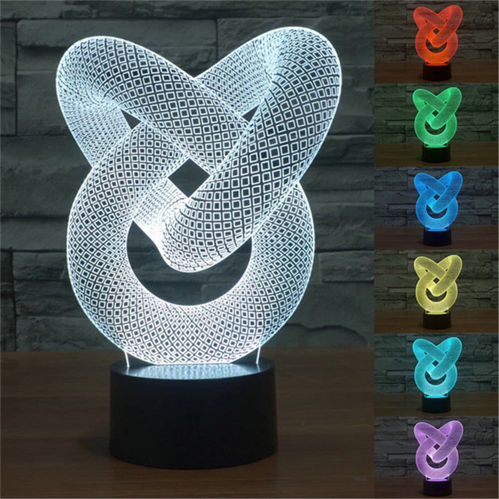 Abstract 3D illusion Led Light, Koreyoshi Touch Sensor RGB Color Change Atmosphere Night Light