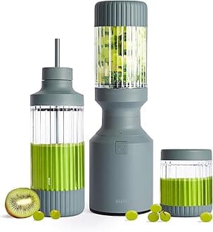 Mighty 850 Plus | Premium Compact Personal Blender | Smoothies, Shakes, Dressings, Sauces | Blends Ice and Frozen Fruit | New XL Vessel | Extra Vessels, Lids and Straws | 850W (Mist)