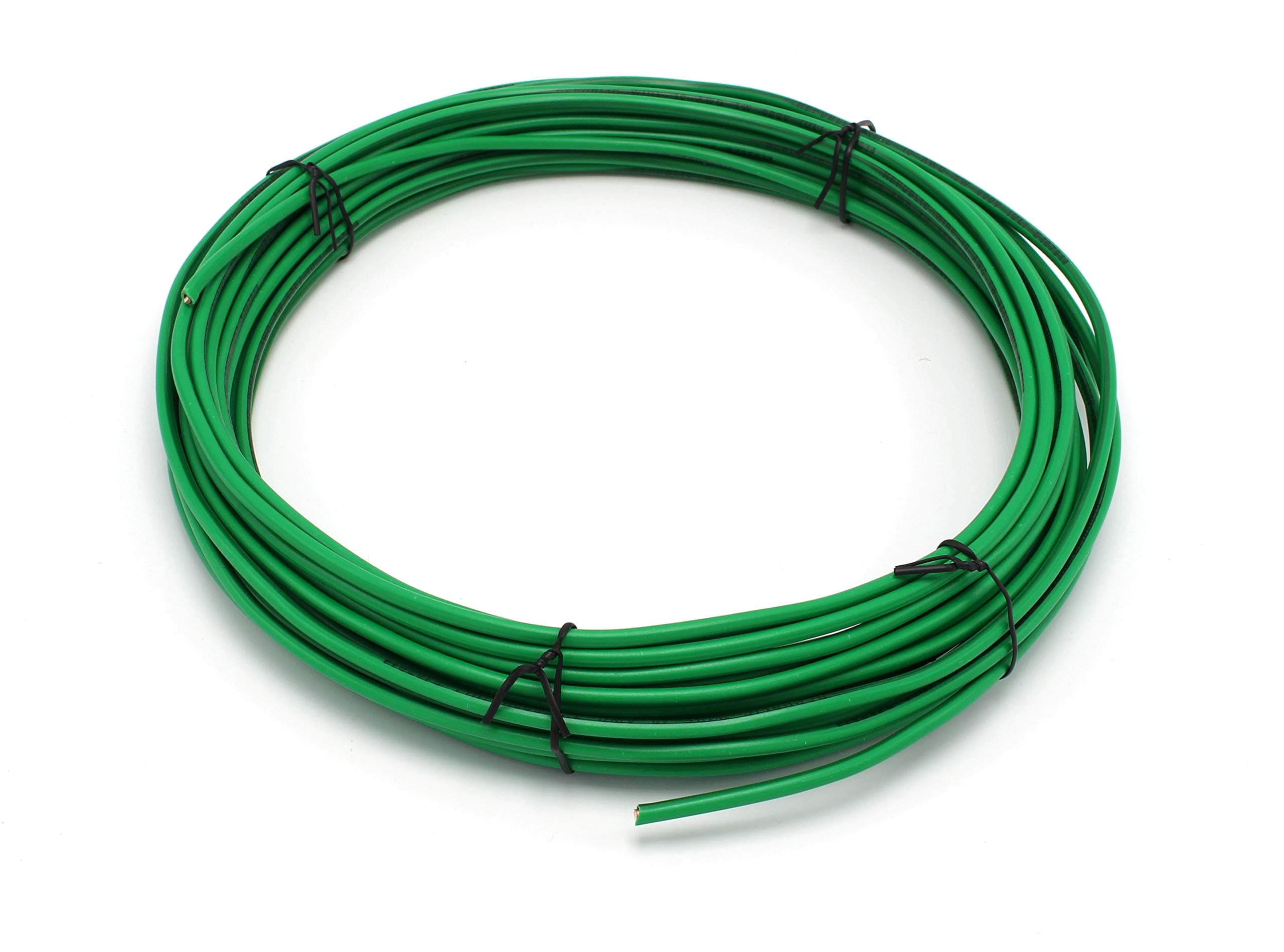 THE CIMPLE CO 10 Feet (3 Meter) - Insulated Solid Copper THHN/THWN Wire - 14 AWG, Residential, Commercial, Industrial, Grounding, Electrical Rated for 600 Volts - in Green