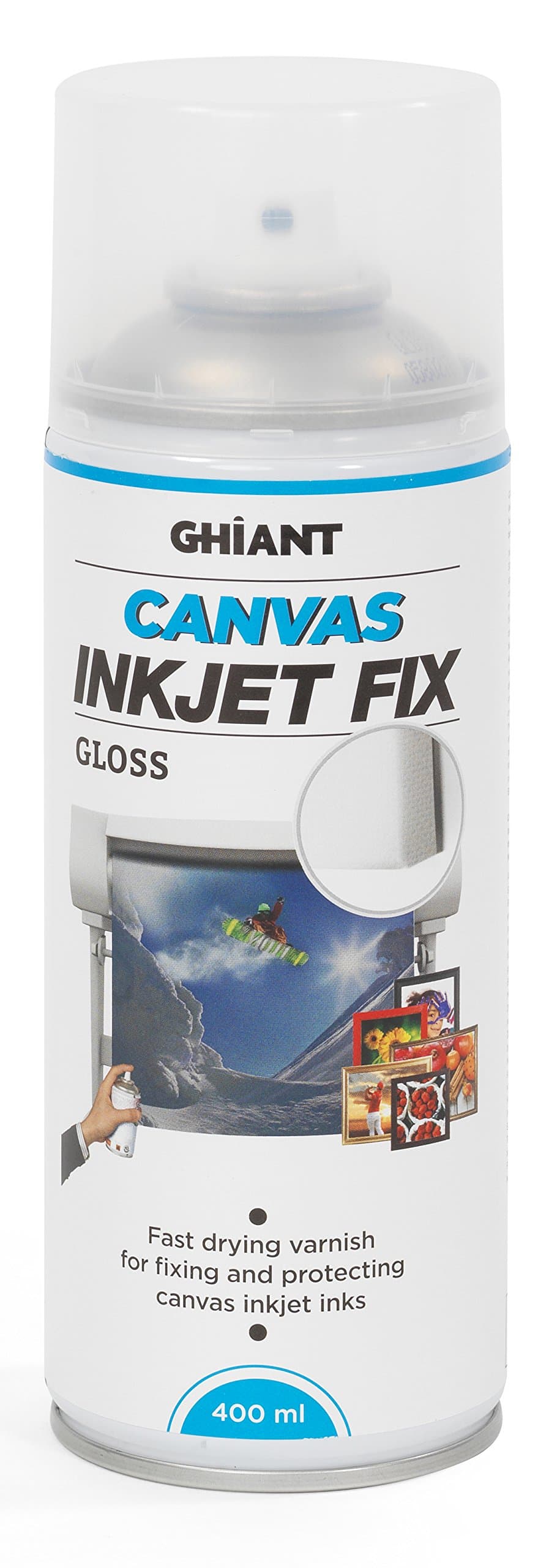Ghiant Canvas Ink Jet Fix Gloss 400ml (Can),Transparent