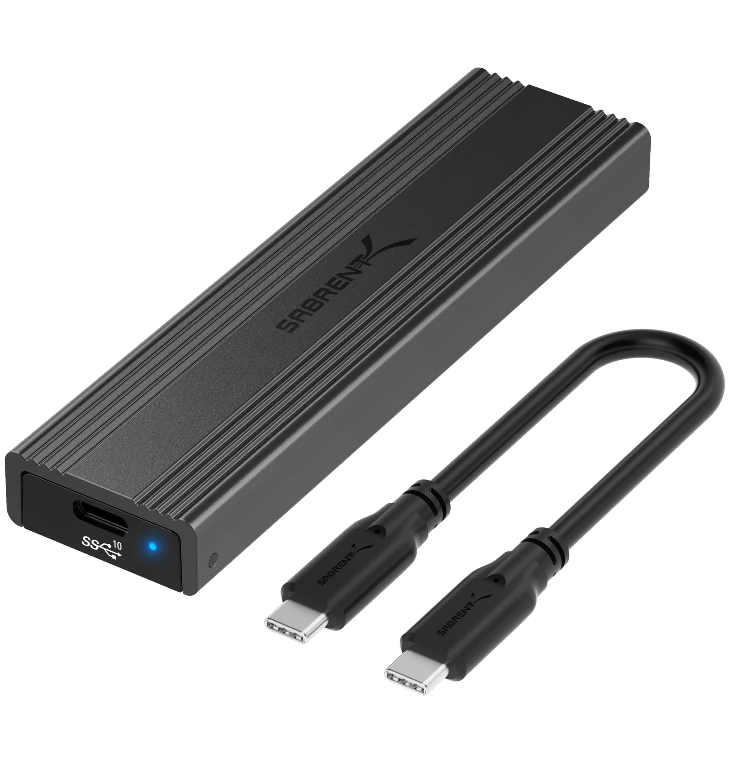 USB 3.2 Type-C Tool-Free Enclosure for M.2 PCIe NVMe and SATA SSDs (EC-SNVE)