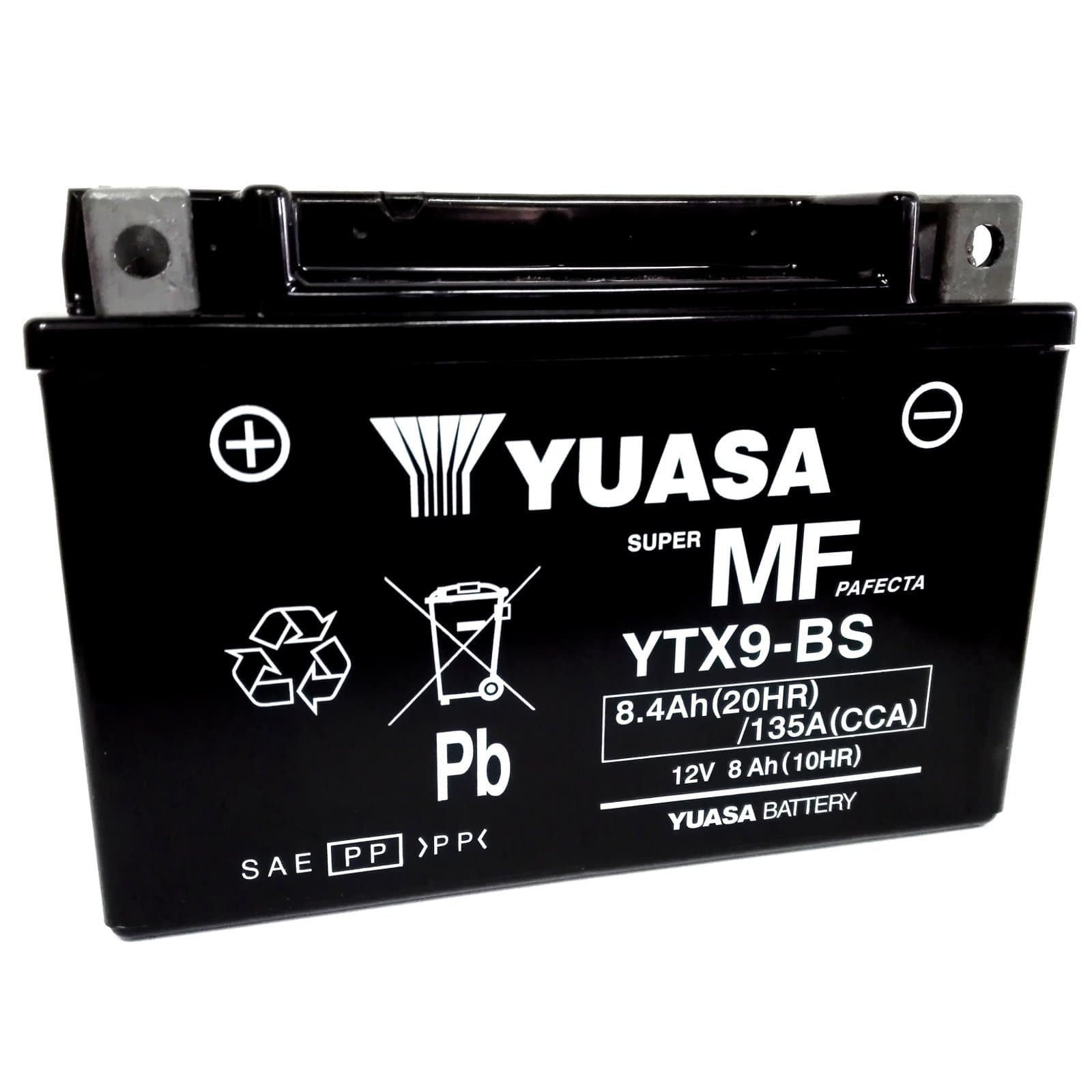 Yuasa YTX9-BS MF Motorcycle Battery