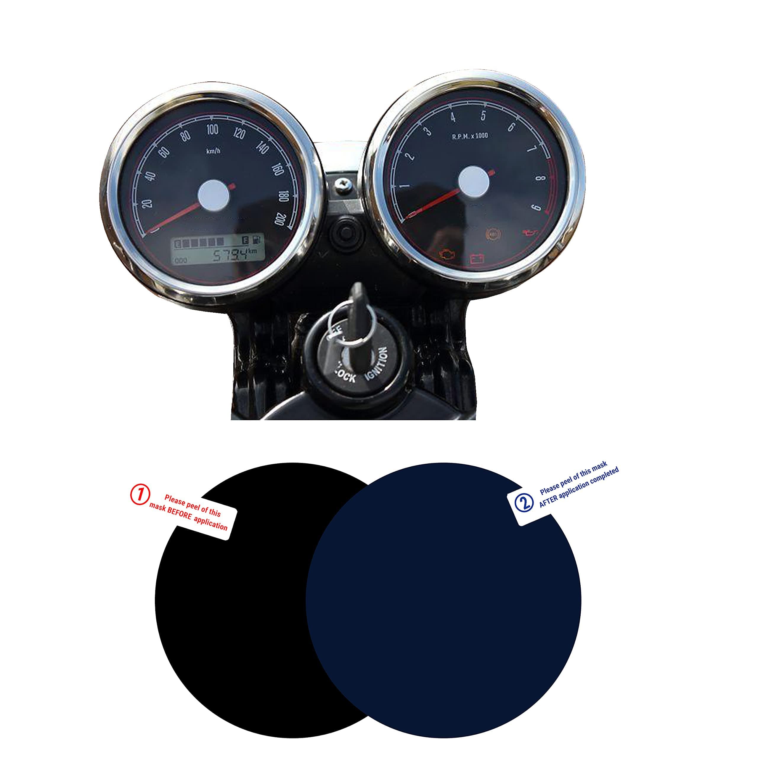 SMSG23 Speedo Meter Screen Protector Scratch Guard Compatible for - Royal Enfield Interceptor continental GT 650