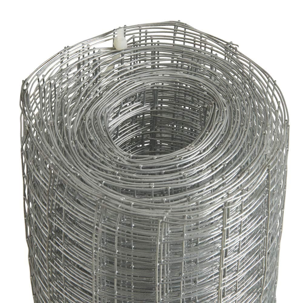 wilko Heavy Duty Cage & Aviary Mesh Roll, 6m Silver Iron Wire Mesh Netting For Plant Support