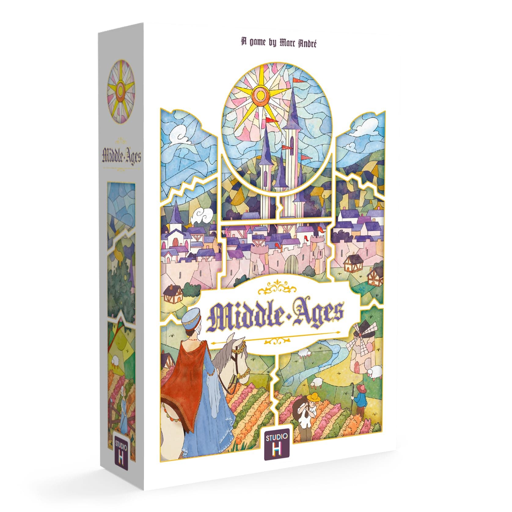 STUDIO H Middle Ages | Medieval Tile Placement Strategy Board Game | Build Your Fiefdom, Manage Resources & Compete for Influence | Best Medieval Building Games | 2–5 Players | Ages 10+ | 30 Min