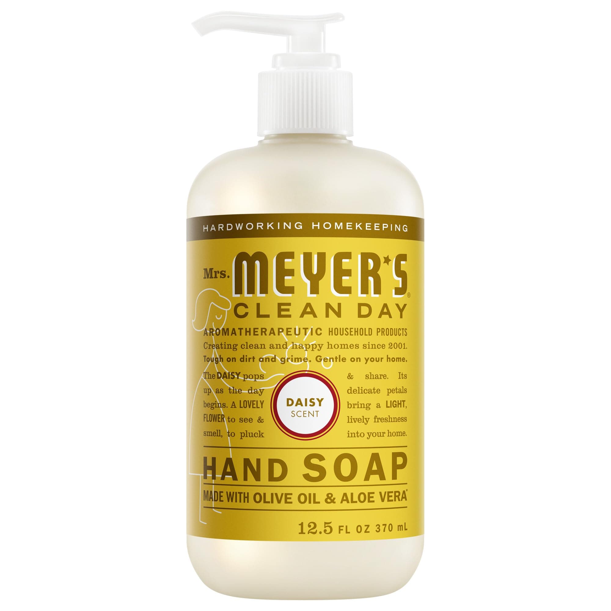Mrs. Meyer's Hand Soap, Made with Essential Oils, Biodegradable Formula, Daisy, 12.5 fl. oz