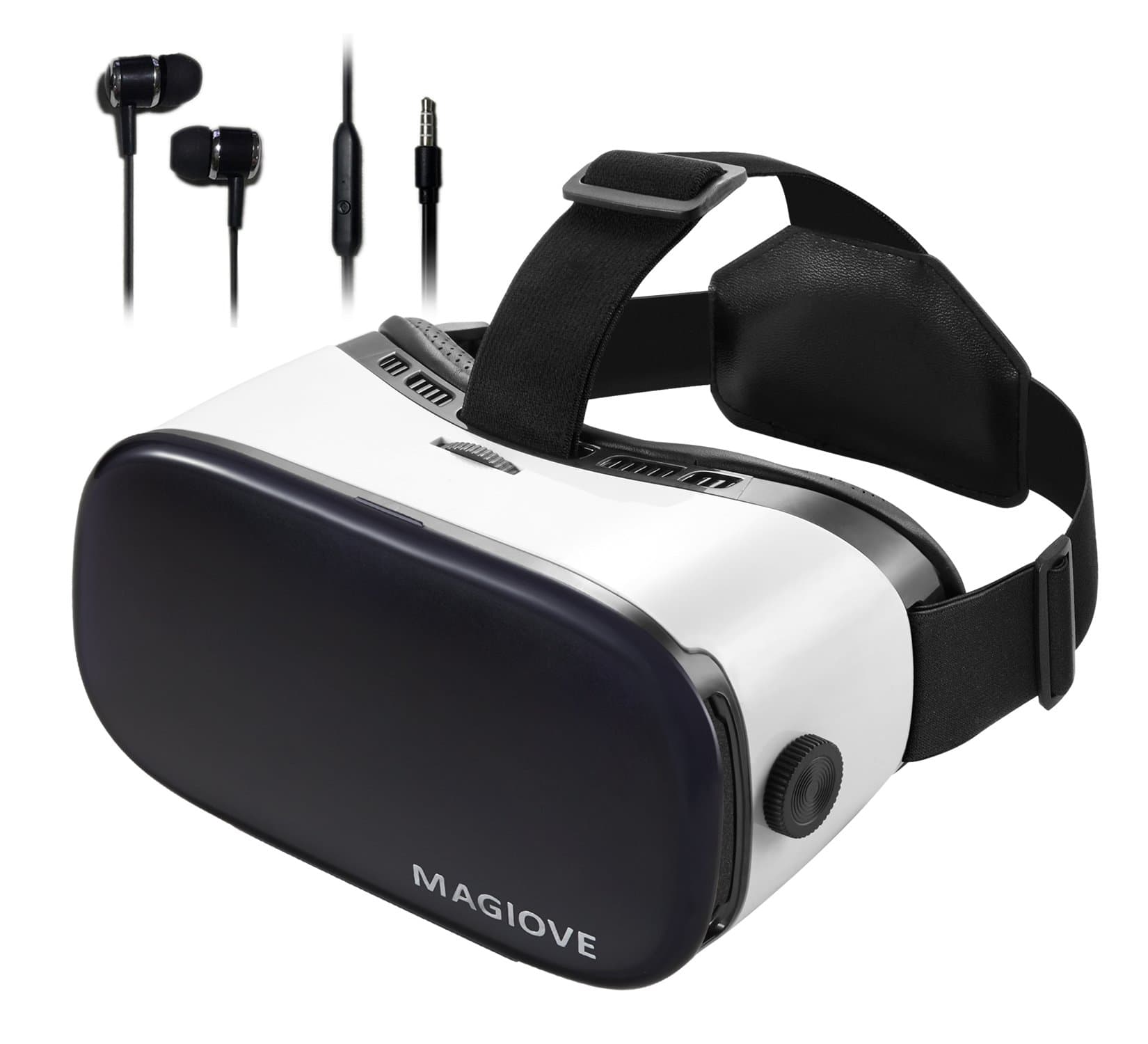 3D VR Glasses Virtual Reality Headset Best Mobile Phone 3D Movies for iPhone + Stereo Headphones
