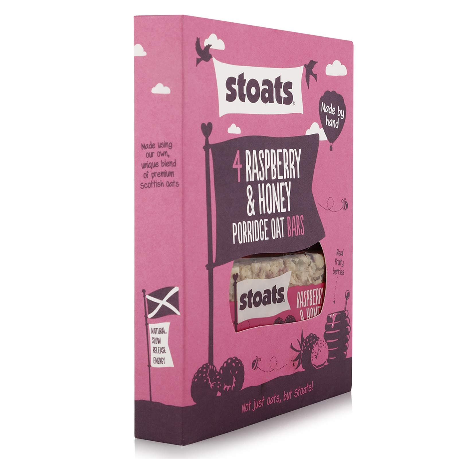 StoatsRaspberry & Honey Porridge Bar - 200 gm