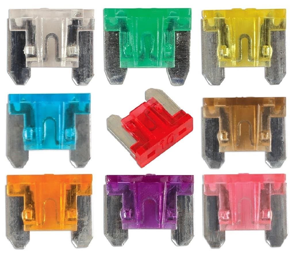 Mixed Pack Of 9pc Low Profile Mini Micro Automotive Blade Fuses