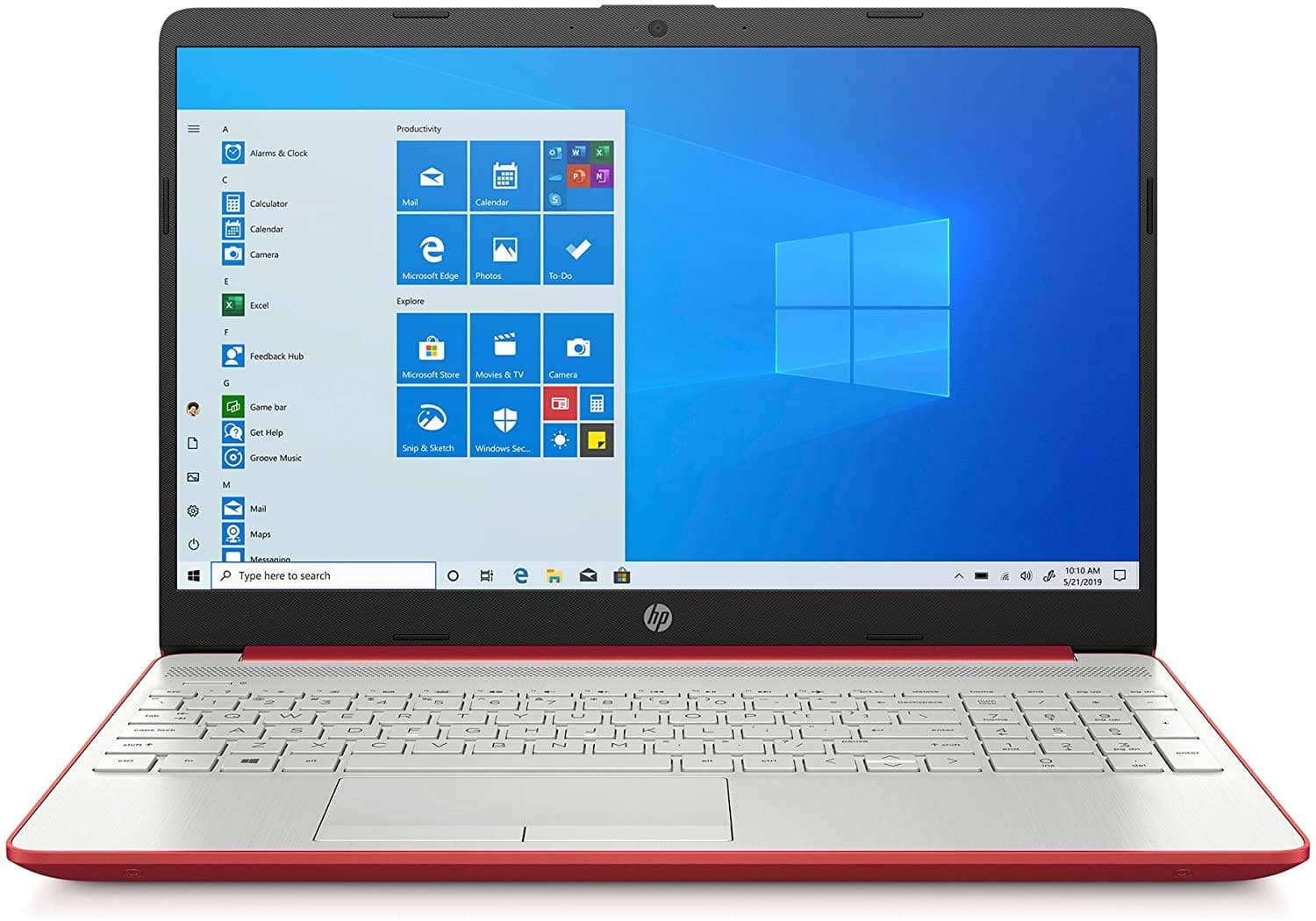 HP 2020 15.6 HD LED Display Laptop, Intel Pentium Gold 6405U Processor, 4GB DDR4 RAM, 128GB SSD, HDMI, Webcam, WI-FI, Windows 10 S, Scarlet Red