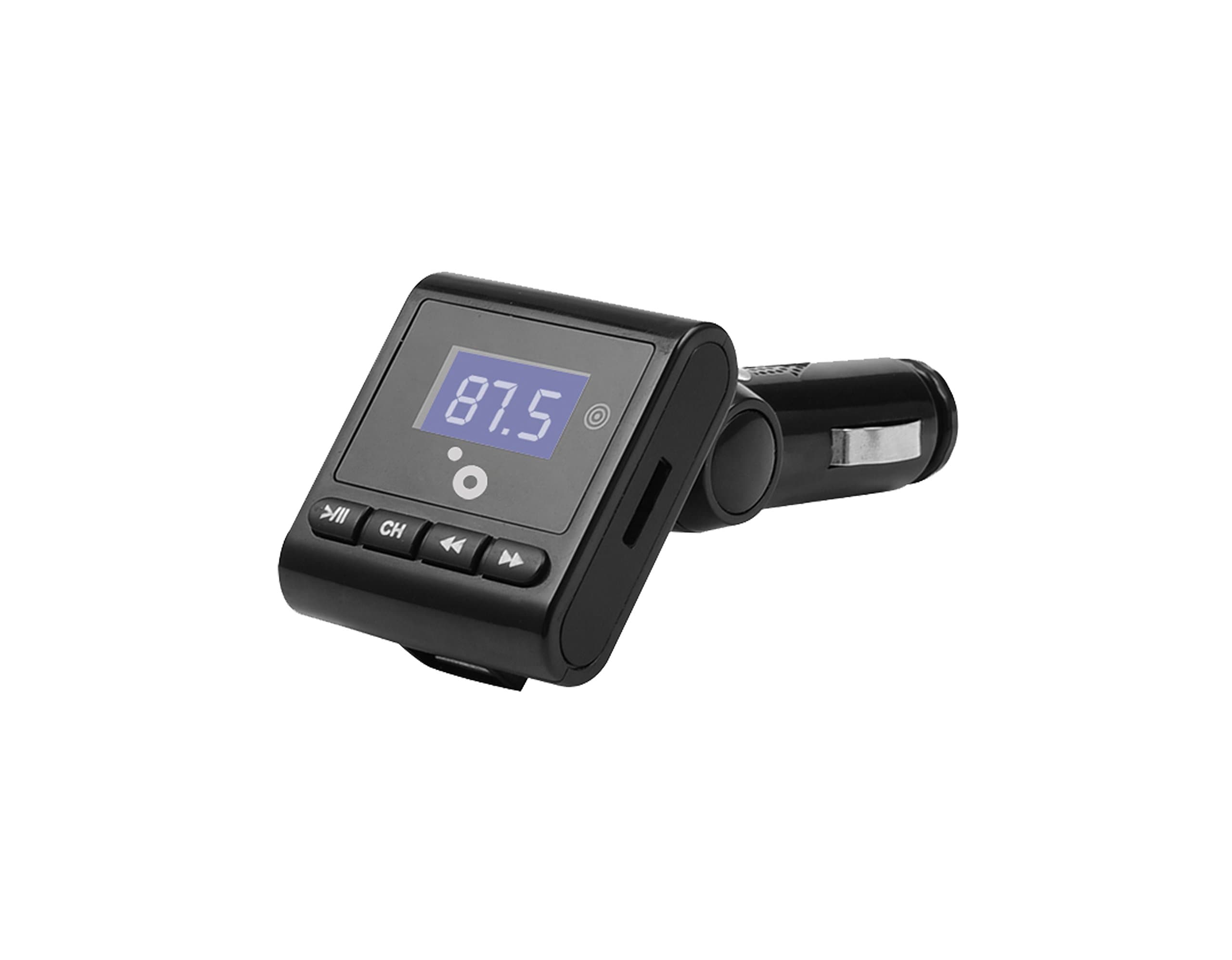 Sunstech FMT120 FM/MP3 Transmitter with Card Reader, USB and 12V-24V Power Supply, Black