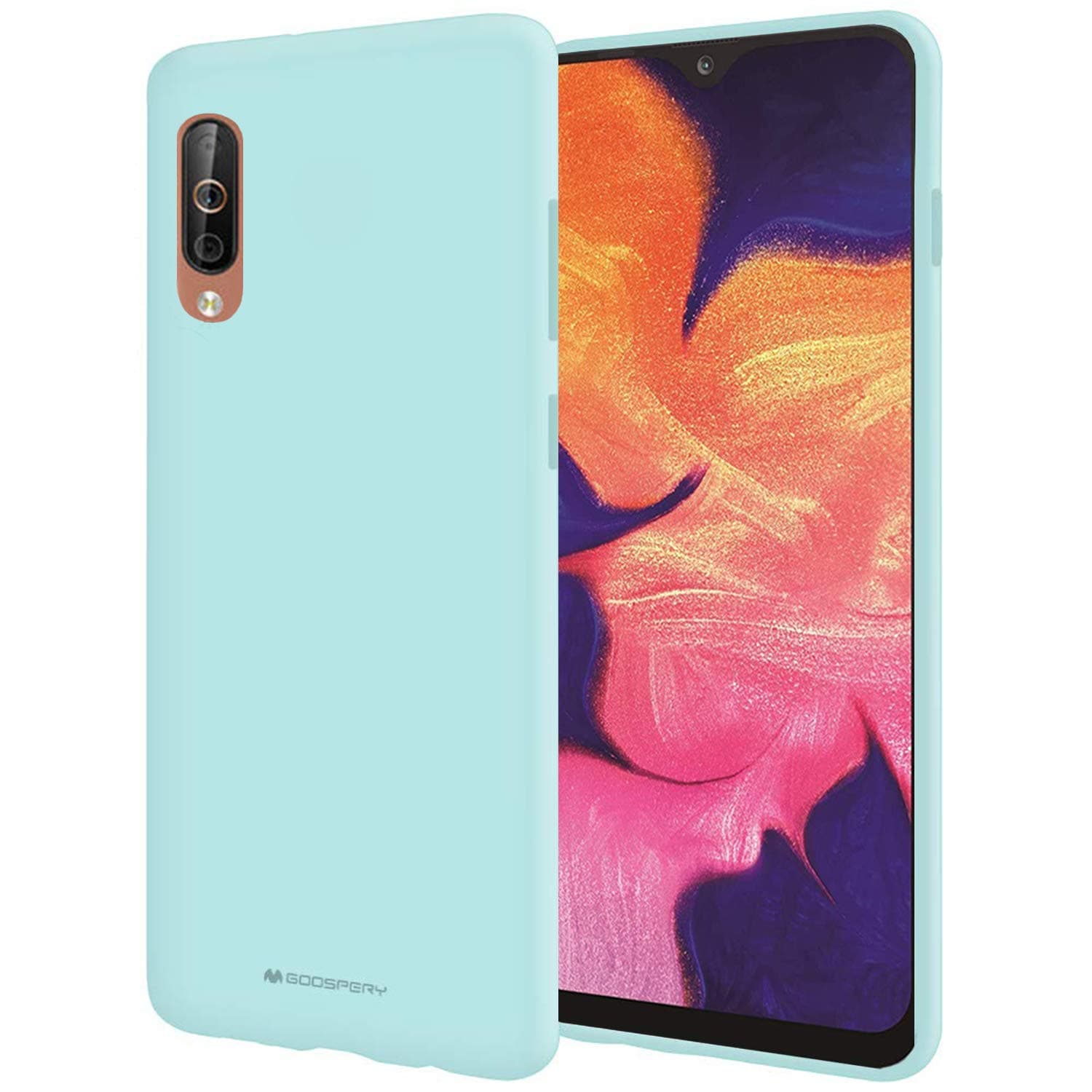 LEFANG Soft Feeling for Samsung Galaxy A70 Case, LSR Liquid Silicone [Super Soft/Flexible] Silky TPU Gel Cover [Slip-Resistant/Anti-Fall] Cover (Galaxy A70, Tiffany Blue)