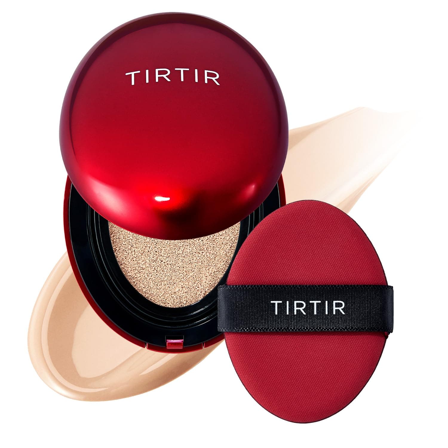 [*Mini Size*] TIRTIR Mask Fit Red Cushion Foundation | Full coverage, Weightless, Skin fit, Satin Glow Finish, Korean Makeup, beauty, Tattoo cover up, Buildable (#21C Cool Ivory, 0.15 Fl Oz)