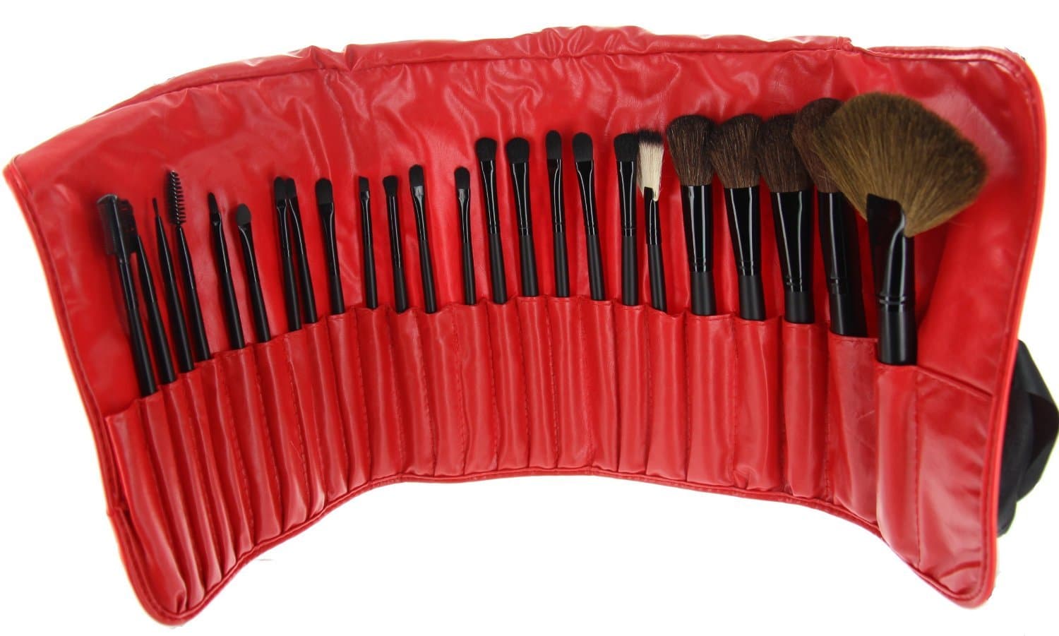 ETA Cosmetics Professional Premium Makeup Brush Set Bundle (24 Piece, RedBlack)