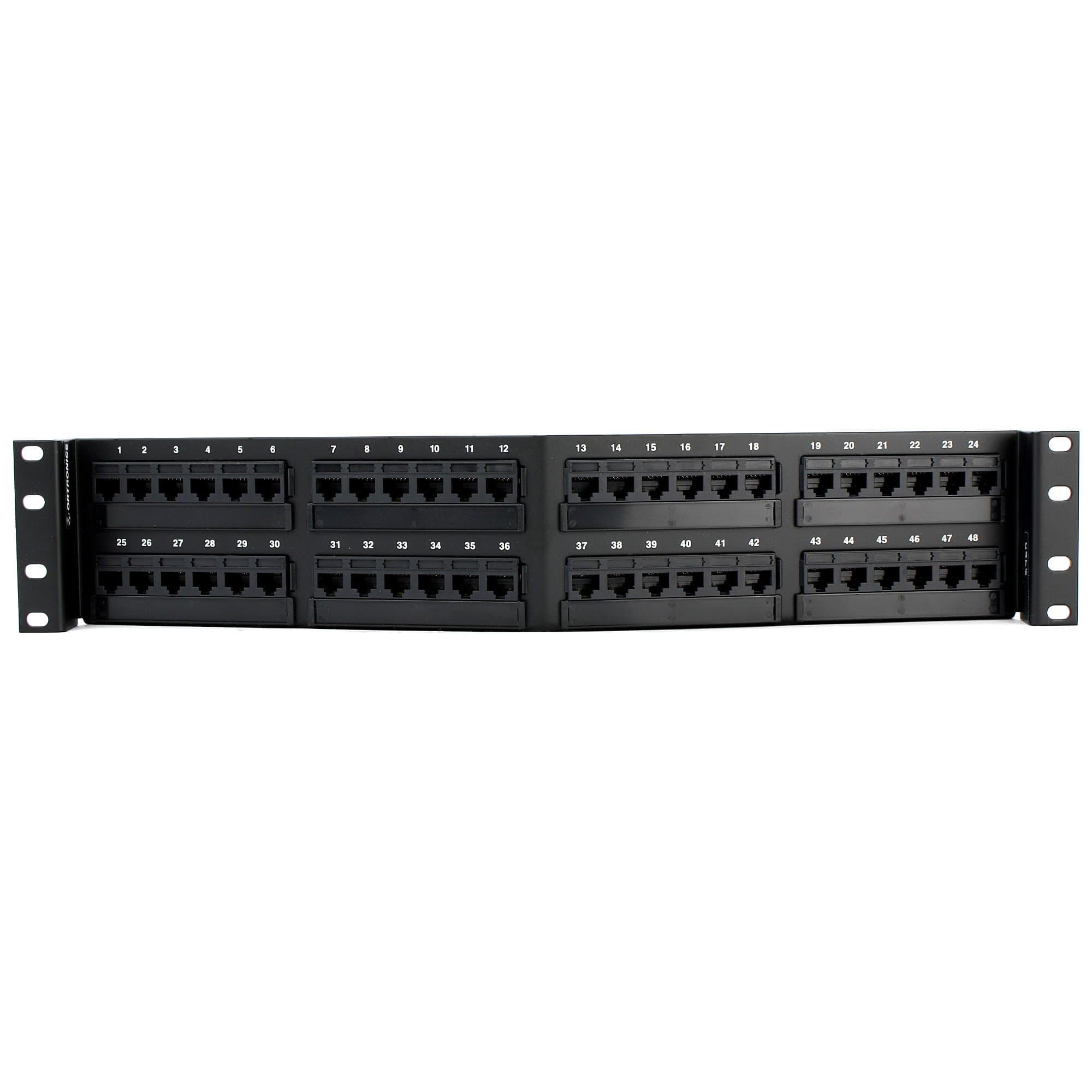 Ortronics OR-SPA6U 48-Port Tech Choice Angled Patch Panel For Rack Mount