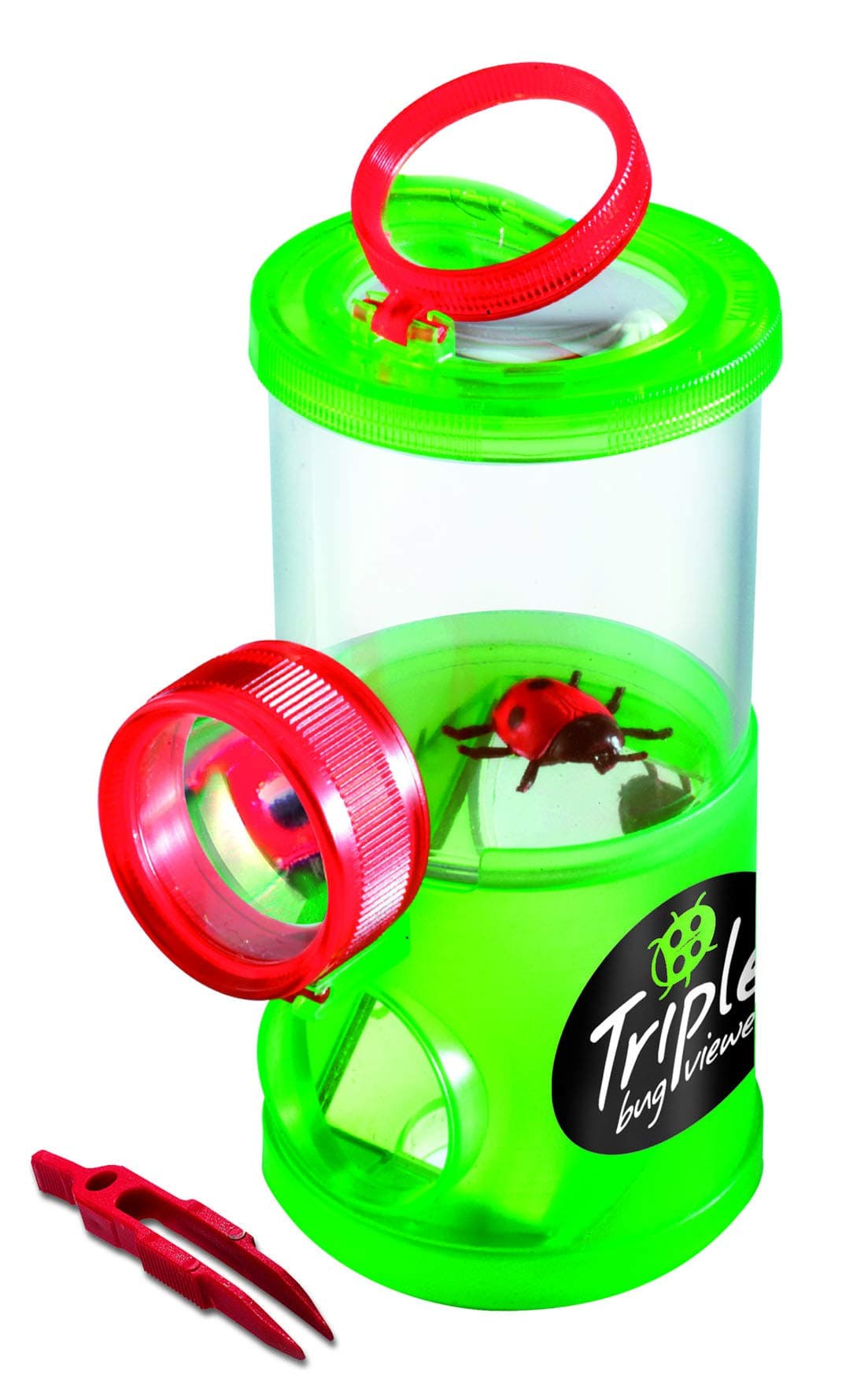 Navir 12 Pieces Triple Bug Viewer in Display, Green