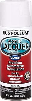 253364 Automotive Acrylic Lacquer Spray Paint, 12 oz, Gloss White