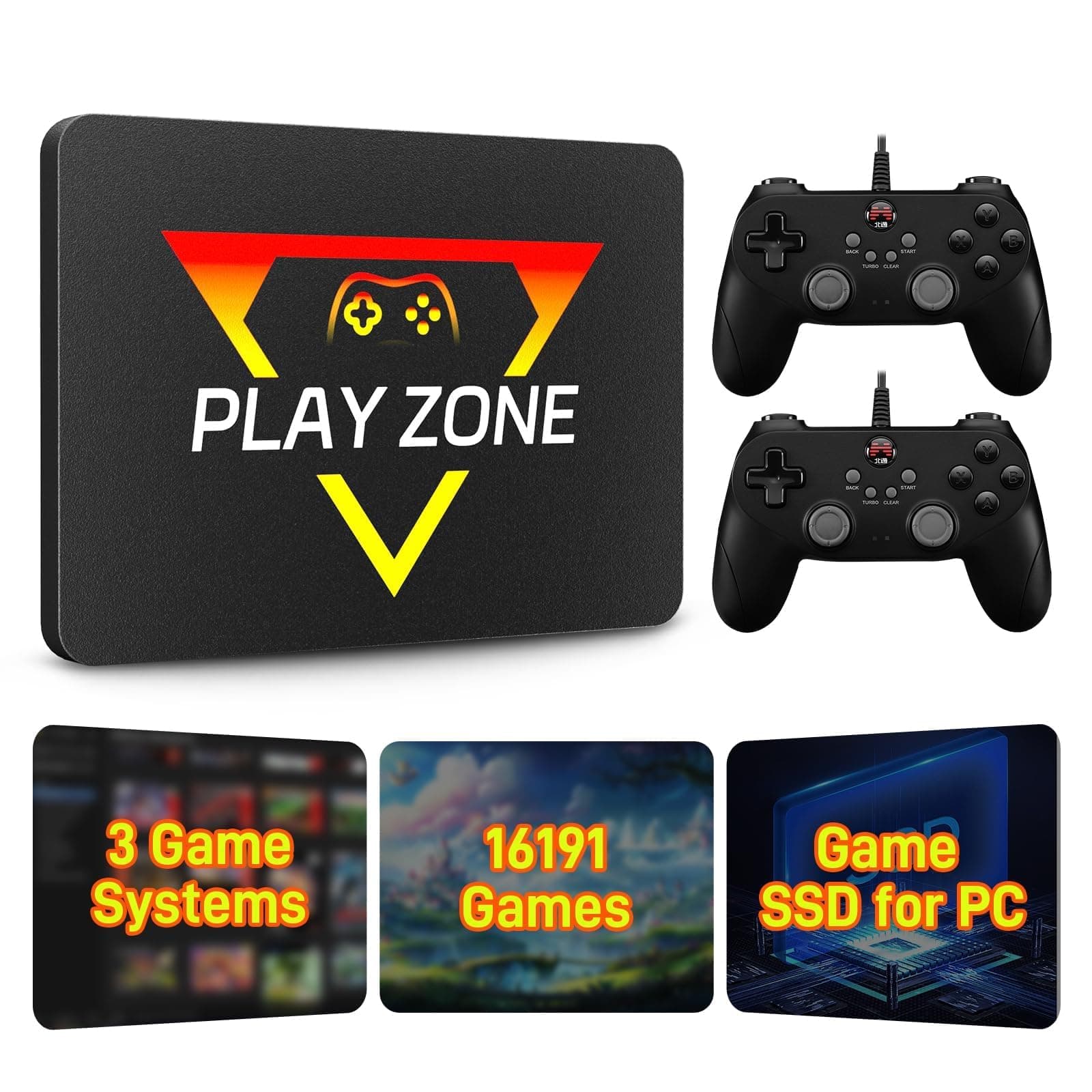 Retro Gaming Console with Built in 16191 Game, Plug and Play Video Game Console for PC, Emulator Console Compatible 80+ Game Emulator, 3 Game Systems in 1TB Game SSD, Retro Game Stick