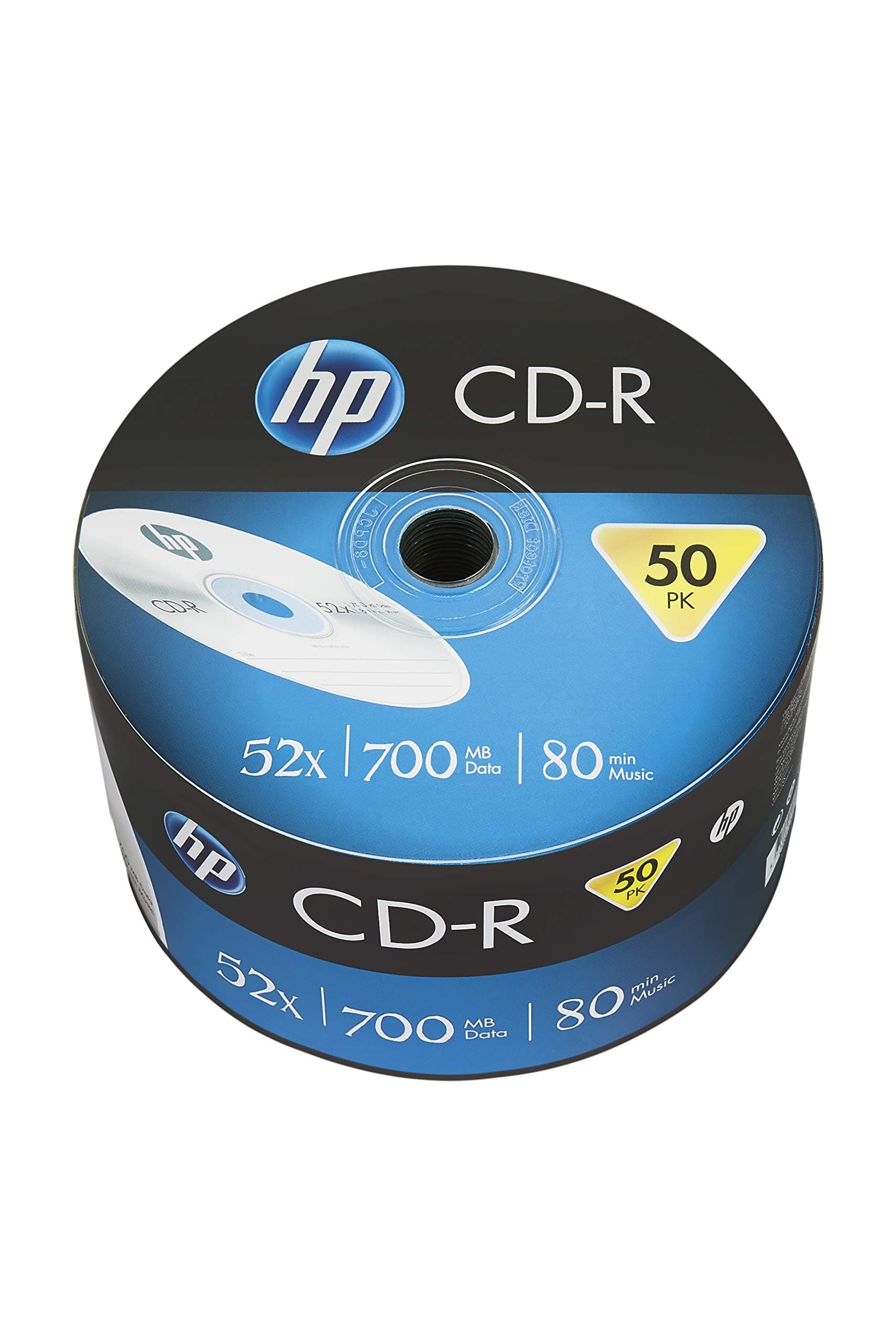 CD-R 700MB 50 Blank CD/Compact Disk Wrap Professional /Recordable 52x Speed, Silver (14218)
