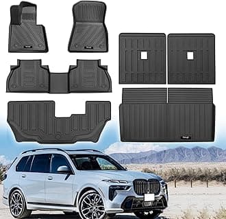 Custom for 2019-2025 2026 BMW X7 7 Seat Floor Mats Trunk Cargo Liner and 3rd Backrest Mats Full Set X7 G07 Accessories TPE All Weather (Only for 7 Seater)