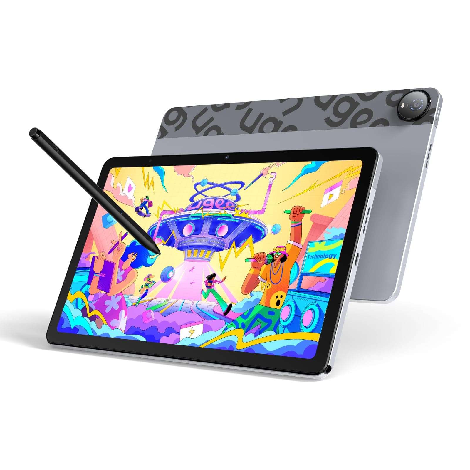 Ugee UT2 Fun Drawing Pad Standalone with 10.36 inch 2K Display and NanoMatte Finish, Portable Tablet with U-Pencil, 6GB+128GB, Android 14, 7000mAh, 8MP+8MP, Metal Body