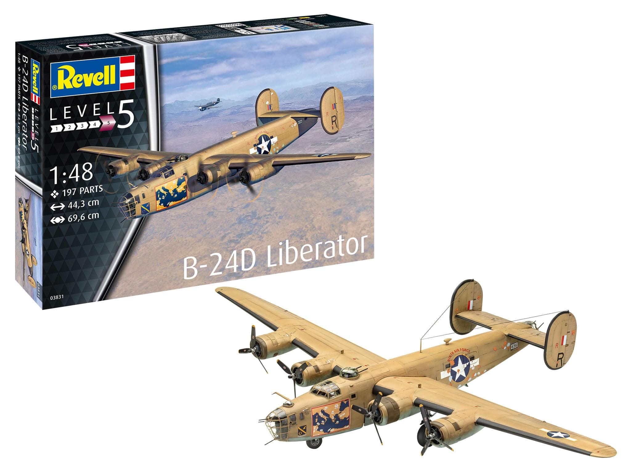 Revell 03831 B-24D Liberator 1:48 Scale Unbuilt/Unpainted Plastic Model Kit