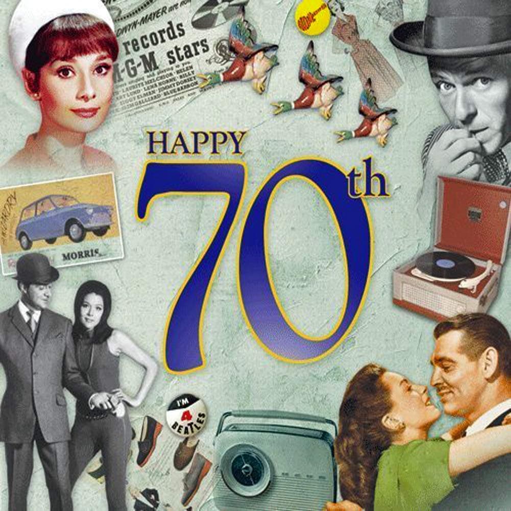 Happy 70th Birthday Card and CD Gift
