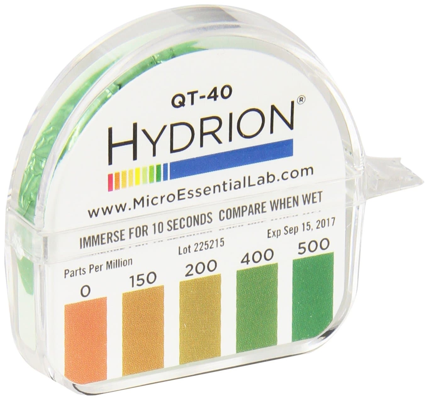 Micro Esential QT-40 Quat Dispenser, 0-500 PPM, 10 Rolls Box