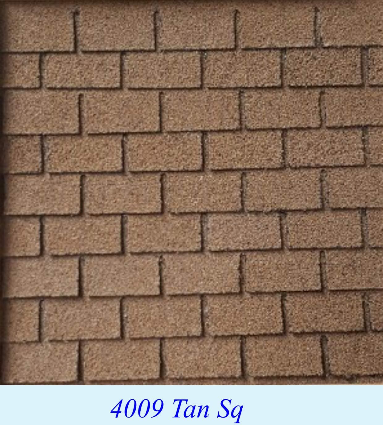 Dollhouse Miniature Tan Square Asphalt Shingles