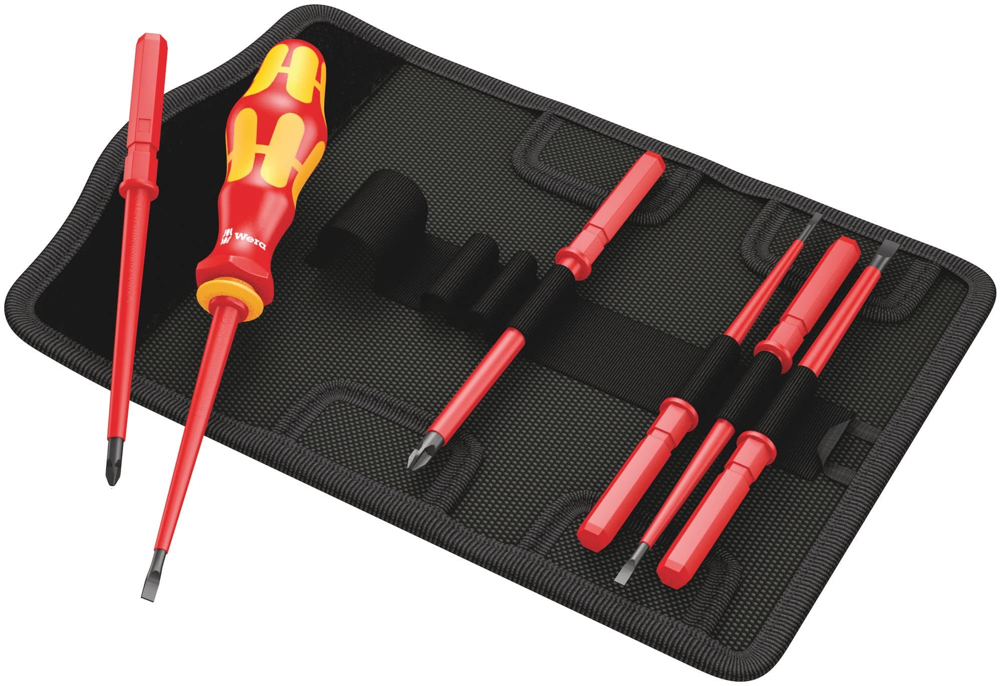 Wera Kraftform Kompakt VDE 7 Universal 1 Interchangeable Blade Screwdriver Set, PH/SL, 7PC, 05003470001
