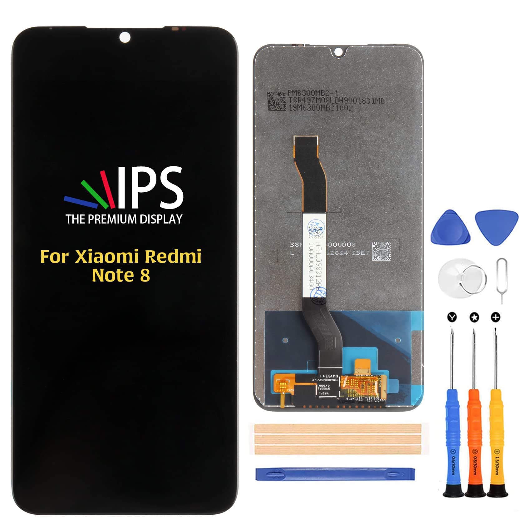 for Xiaomi Redmi Note 8 6.3 inch Screen Replacement (Not for Redmi Note 8 Pro) M1908C3JG M1908C3JE M1908C3JH LCD Display& Touch Screen Digitizer with Repair Tool Kits