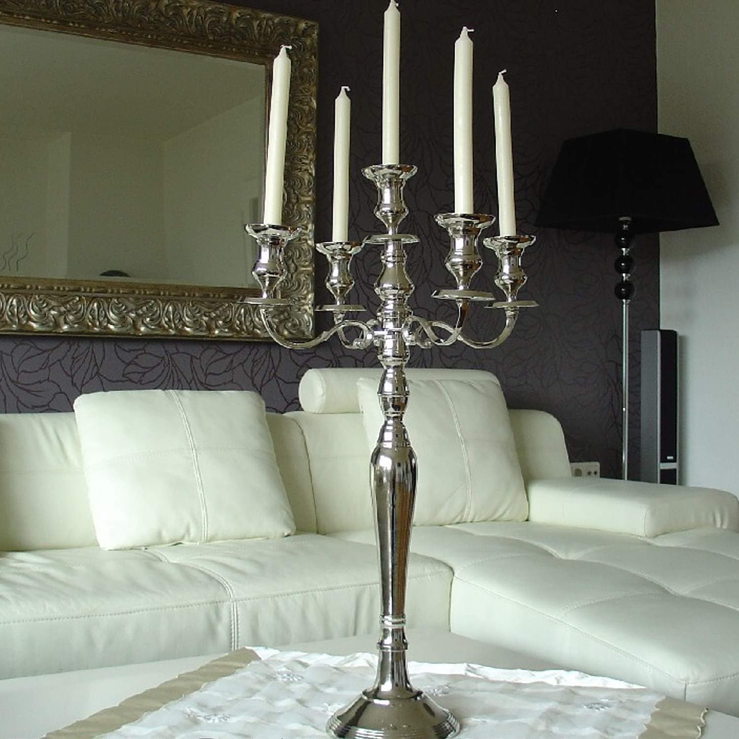 Candlesticks 5-3-1 flame for rod or pillar candles, sizes 30-180 cm from Dekowelten., Metal, 80cm