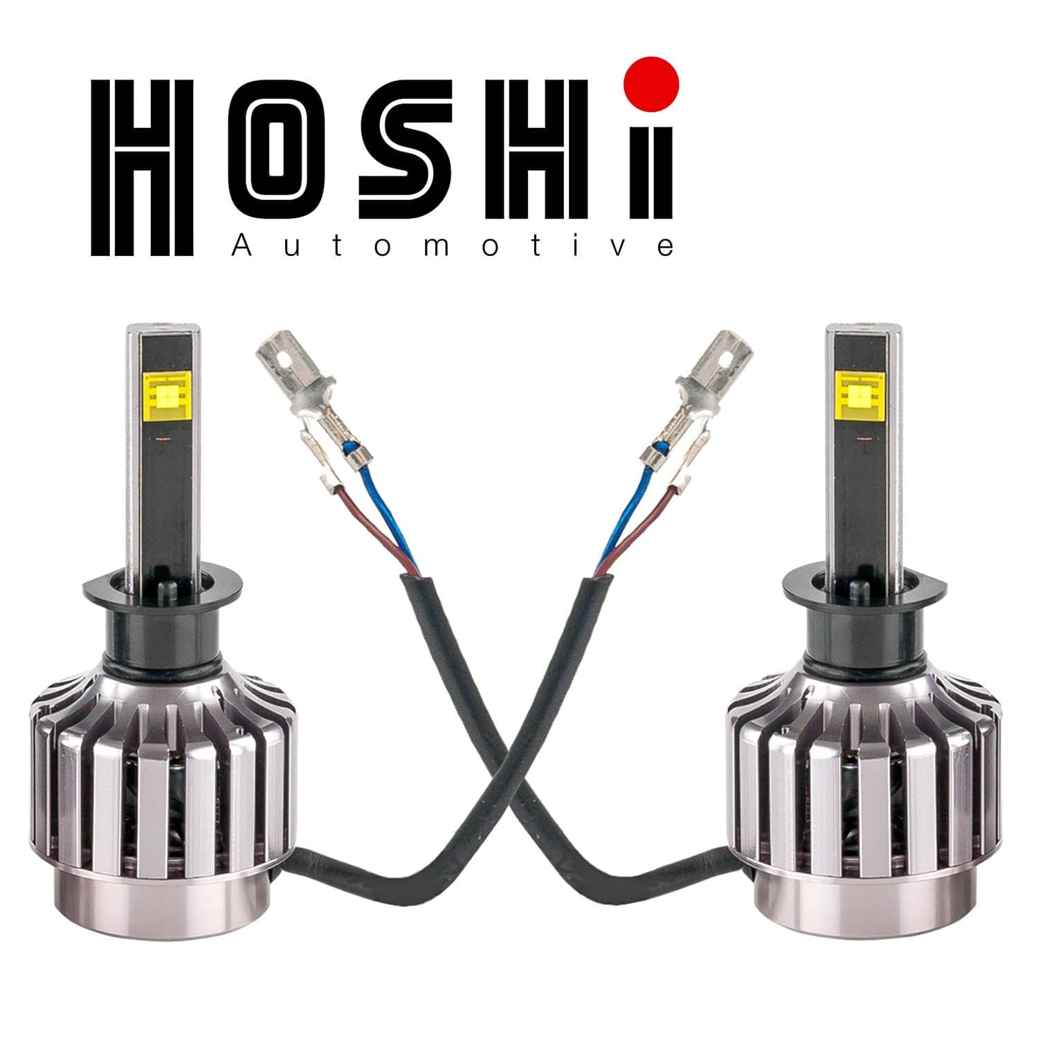 Hoshi LED Headlight - Ultra Clear 6000k True White Light at 8,000Lm LEDs Lighting, Japanese Reliability/Low Heating. Internal Ballast, unibody Design CANBUS Ready
