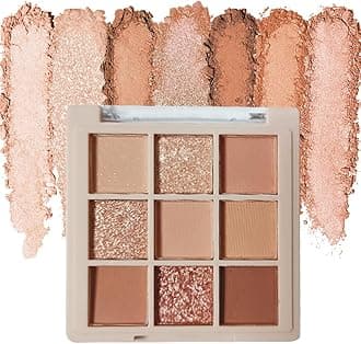 Eyeshadow Palette Makeup- 9 Colors Naked Eyeshadow Palette Matte Shimmer Korean Natural Eye Shadow palettes Highly Pigmented Naturing-Looking Long Lasting (#03)