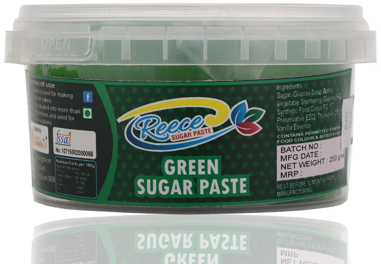 Reece Sugar Paste Fondant Green, 250 g