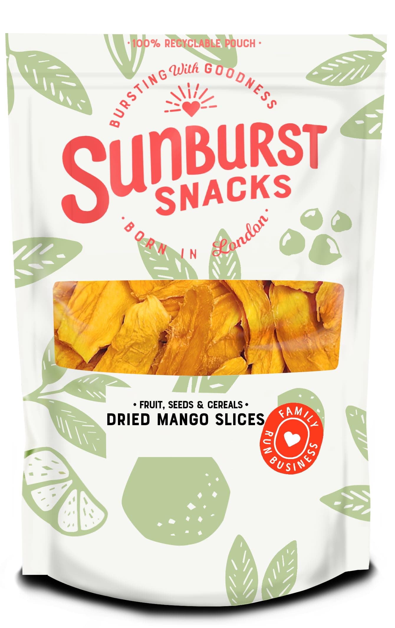 Sunburst Snacks Dried Mango Strips, Natural Mango Fruit Slices, No Added Sugar, Gluten Free with No Artificial Flavours, 1KG