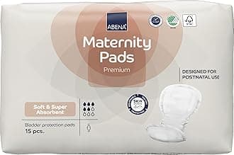 Abena Premium Maternity Pads for Women Super Absorption, Soft Disposable Pads, Breathable and Skin Friendly for After-Delivery Incontinence, Postpartum Essentials, Maternity Pads After Birth, 15 Count